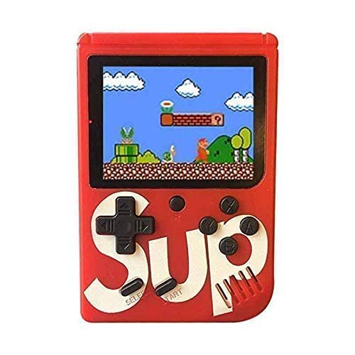 SUP Handheld Game Console,Classic Retro Video Gaming Player Colorful LCD Screen USB Rechargeable Portable Game Console with 400 in 1 Classic Old Games Best Toy Gift for Kids